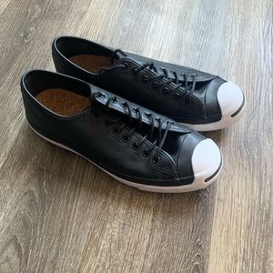 Jack Purcell Black Leather Converse sz 9